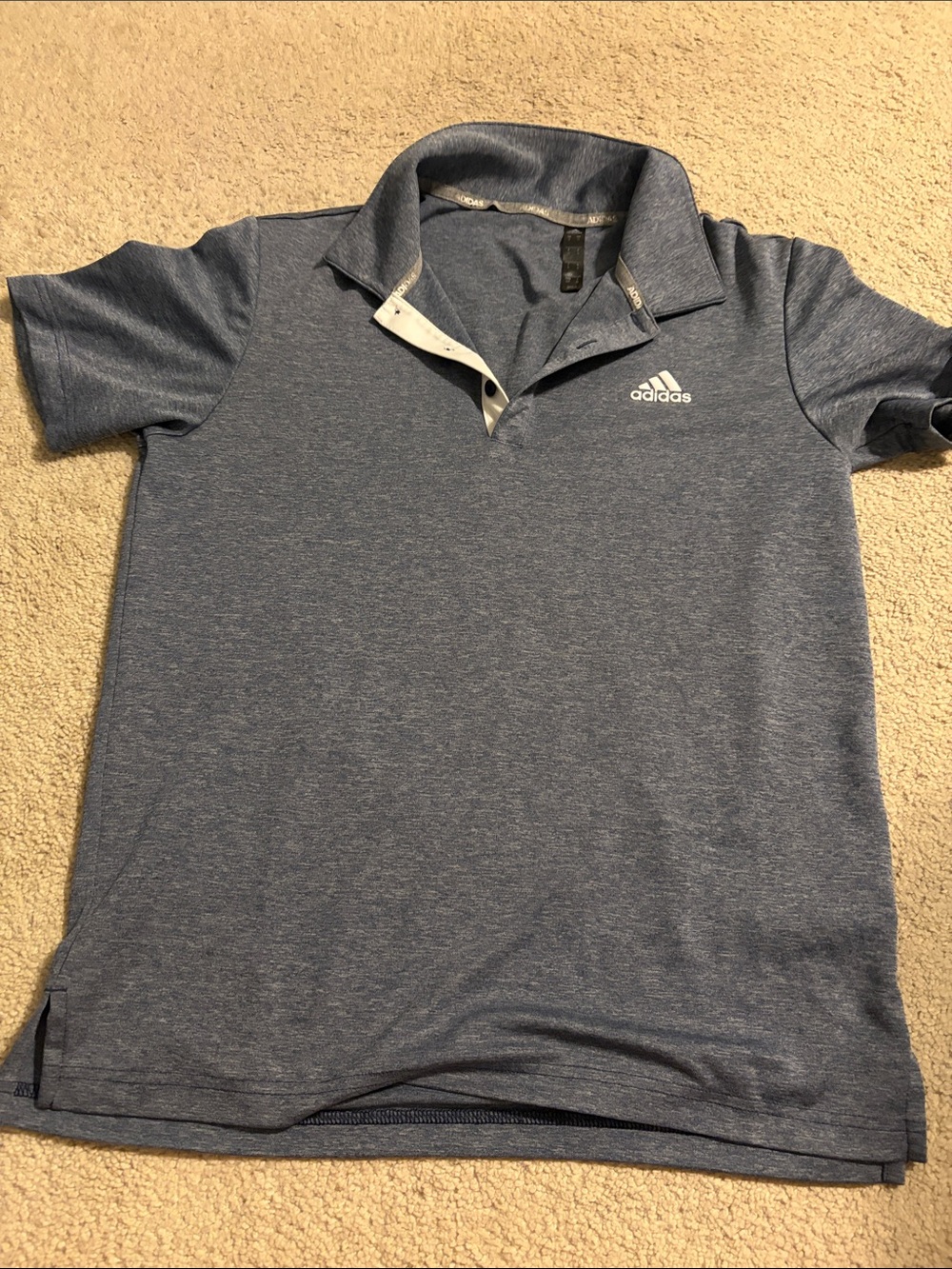 adidas men’s ' Heather Navy Polo Shirt